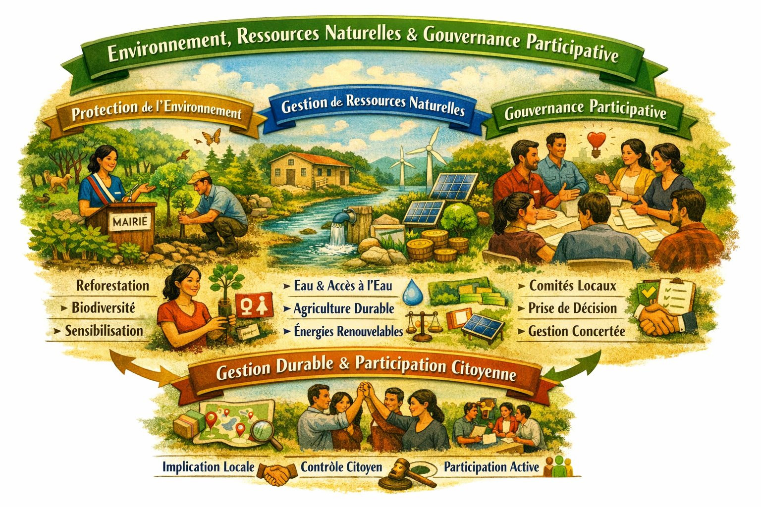 Environnement, ressources naturelles et gouvernance participative